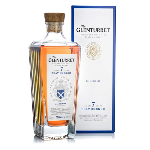 The Glenturret 7 Year Old Peat Smoked Single Malt Scotch Whisky 70cl - Elegantly Smoky and Refined